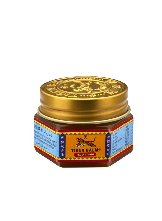 TIGER Balm Red Ointment | Warm Relief For Muscle Pains and Itches Due To Insect Bites | Fast Acting Pain-Relief Properties | 10gm - Image 1