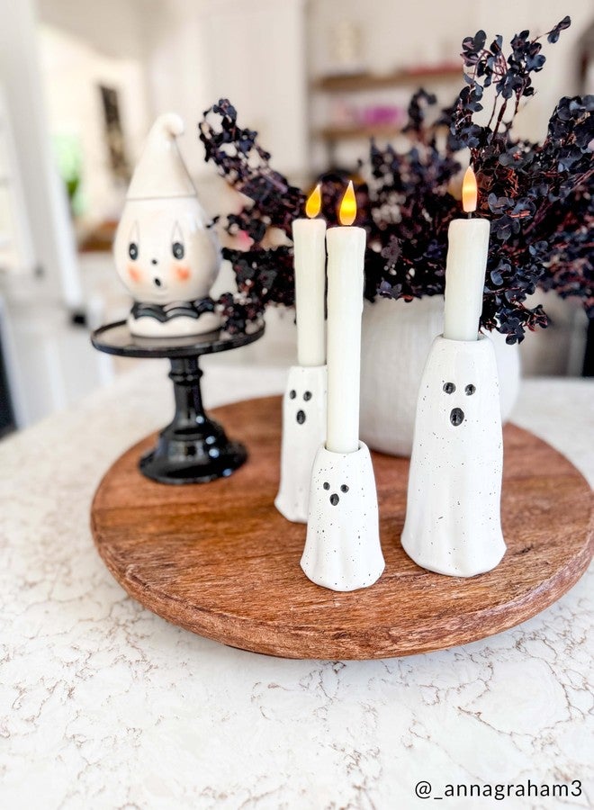 Mud Pie Ghost Vases, Tall, 4 3/4" x 2 1/2" Dia - Image 2