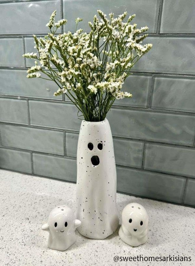 Mud Pie Ghost Vases, Tall, 4 3/4" x 2 1/2" Dia - Image 5