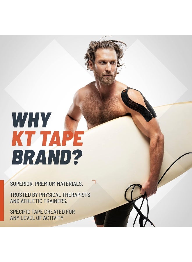 KT Tape Pro Extreme Synthetic Kinesiology Athletic Tape, 20 Count, 10” Precut Strips, Titan Tan - Image 3