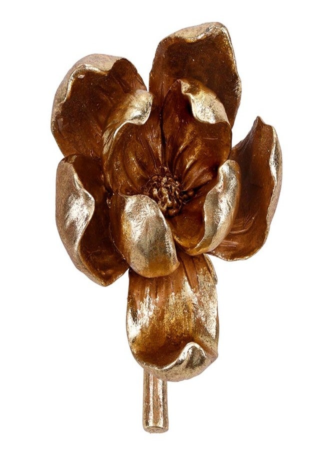 47th & Main Golden Sculptural Botanical Flower Accent Modern Décor for Coffee Table, 4.5" x 3.25" x 3" Tall, Gold Magnolia - Image 2