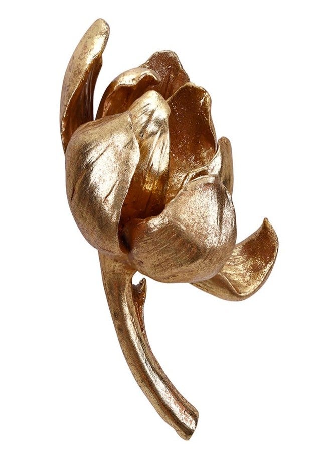 47th & Main Golden Sculptural Botanical Flower Accent Modern Décor for Coffee Table, 4.5" x 3.25" x 3" Tall, Gold Magnolia - Image 5