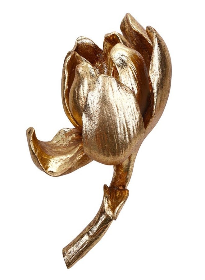 47th & Main Golden Sculptural Botanical Flower Accent Modern Décor for Coffee Table, 4.5" x 3.25" x 3" Tall, Gold Magnolia - Image 4