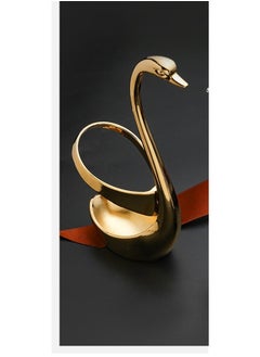 yongsheng Swan Tableware Spoon Fork Holder Gold 15.2x7cm， Elegant Small Gold Swan Base Holder for Coffee Bar & Dining, Perfect for Wedding & Entertaining Table Decor  - Image 3