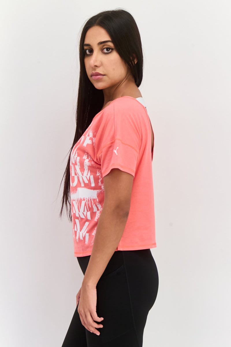 PUMA Women Sportswear Fit Short Sleeves Training T-Shirt, Pink - Image 3