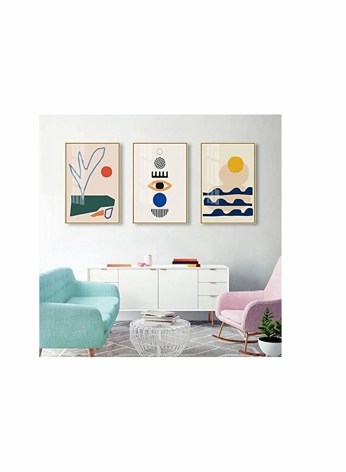 Captaintech Prints Neutral Wall Art Decor, 6 Pcs Boho Art Prints, Mid Century Modern Boho Abstract Retro Minimalist Mystical Eye Wall Art Print, 8" x 10" - Image 3