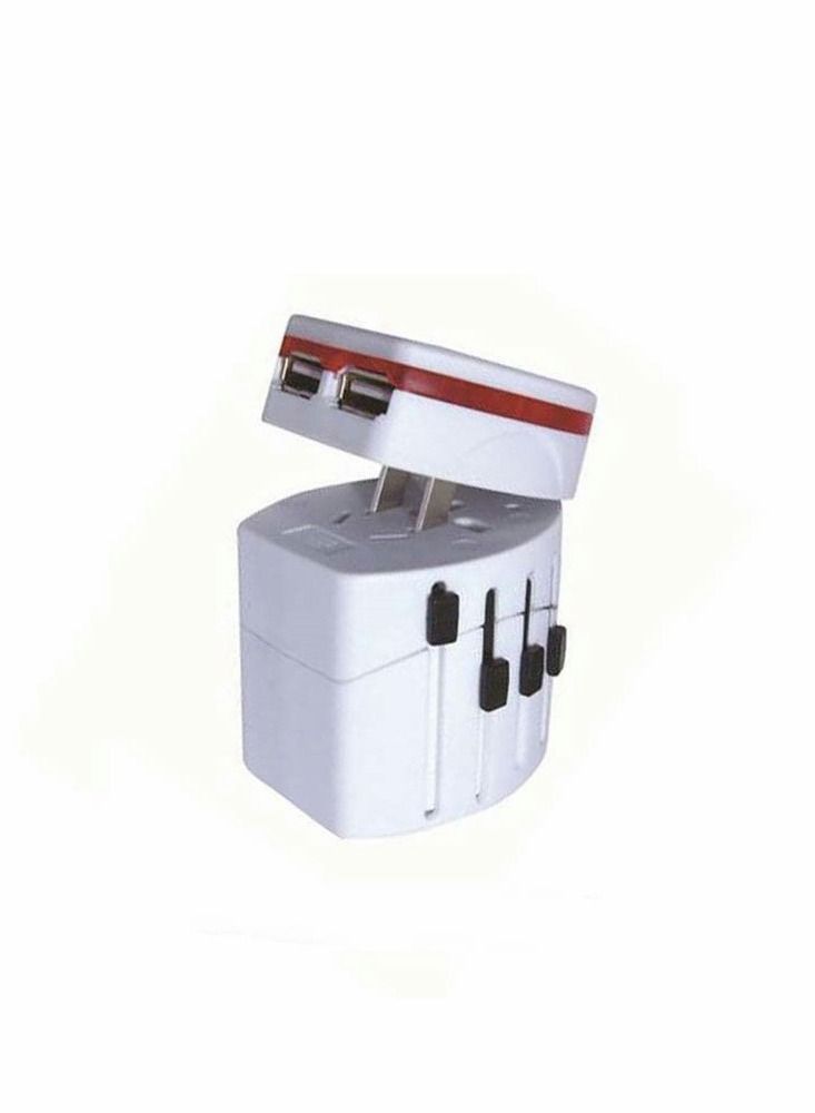 KASTWAVE Travel Adapter International Universal Power Multi Plug 2 USB Port Adapter - Image 2