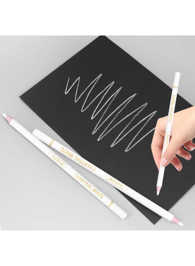 Keep Smiling 7-Piece Charcoal Pencil Art Kit with Eraser & Blending Stumps – Extra Smooth Artist Quality - Image 4