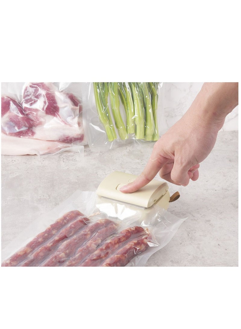 Arabest Mini Vacuum Sealer Machine, Rechargeable Portable Food Vacuum Sealer with Cutter,Bag Sealer Quick Heat Vacuum Sealer Machine, Food Sealer for Snack Plastic Bags Food Storage - Image 2
