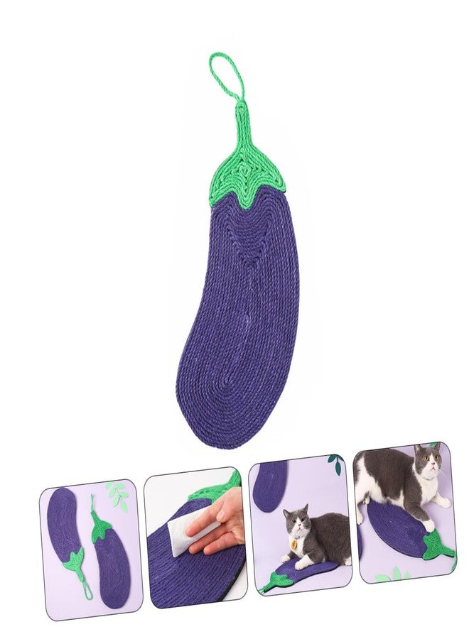 balacoo Cat Scratching Pads Sisal Eggplant Shaped Scratch Board Cat Toys Floor Scratch Mat Scratcher Playing Mat for Pet Supplies - Image 4