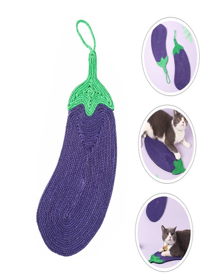 balacoo Cat Scratching Pads Sisal Eggplant Shaped Scratch Board Cat Toys Floor Scratch Mat Scratcher Playing Mat for Pet Supplies - Image 3