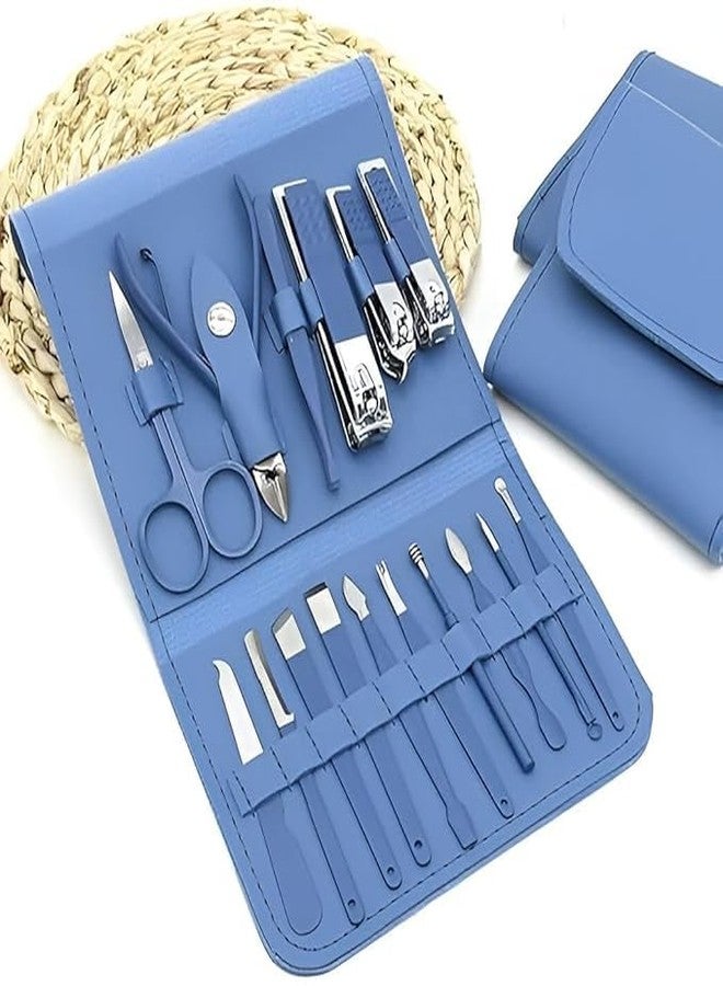 DEEMPU 16-Piece Manicure Set Nail Clipper Kit - Stainless Steel Nail & Pedicure Tools for Men & Women | Professional Grooming Kit for Hand, Foot, Skin & Facial Care in Travel Case (MULTICOLOR) - Image 1