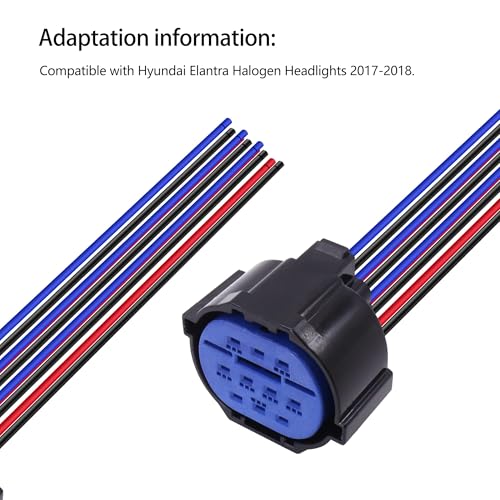 HiSport Halogen Headlight Harness Compatible with Hyundai Elantra 2015-2018 Connector Plug Harness Headlight HP406-10021 - Image 4