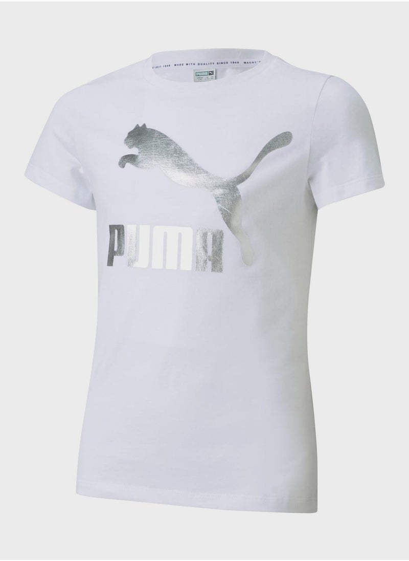 PUMA - Kids Classics Logo T-Shirt - Image 1