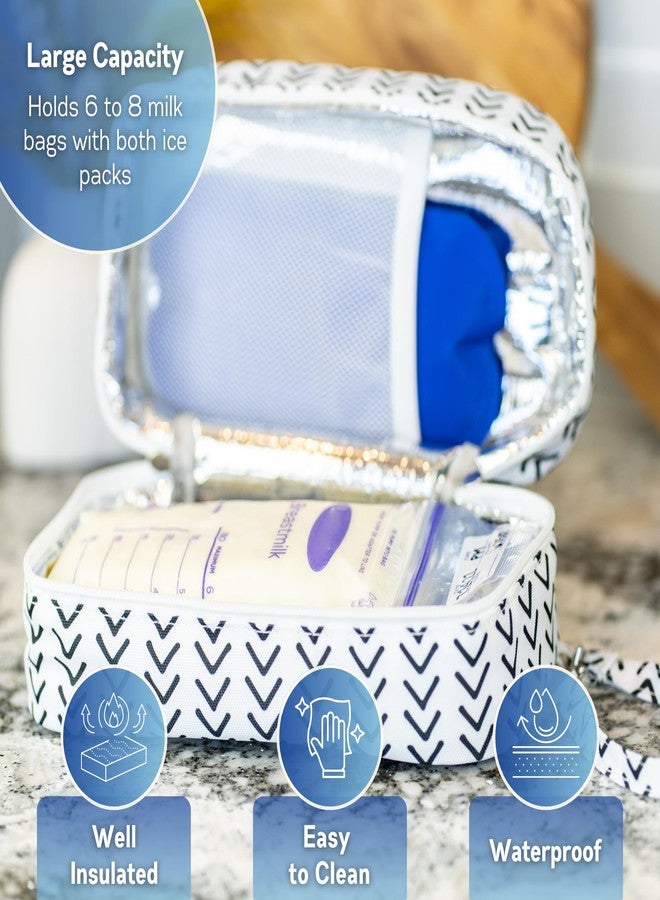 Jomaco Breastmilk Cooler Bag with Ice Pack - Insulated Breast Milk Cooler Travel Bag - Small Breastmilk Storage Bag Cooler with Detachable Wrist Strap - Image 5