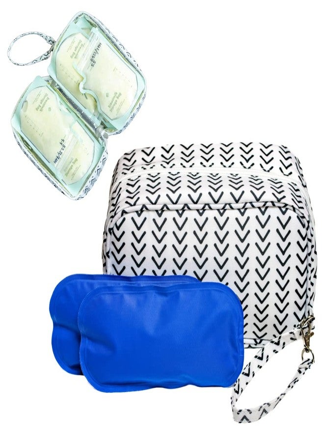 Jomaco Breastmilk Cooler Bag with Ice Pack - Insulated Breast Milk Cooler Travel Bag - Small Breastmilk Storage Bag Cooler with Detachable Wrist Strap - Image 1