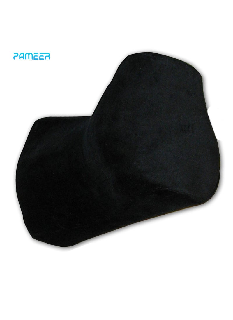 PAMEER Memory Foam Neck Pillow for Car Seats, Travel Neck Rest Support, Headrest with Elastic Strap and Pouch, Comfortable Neck & Back Support for Driving and Sleeping  - Image 2