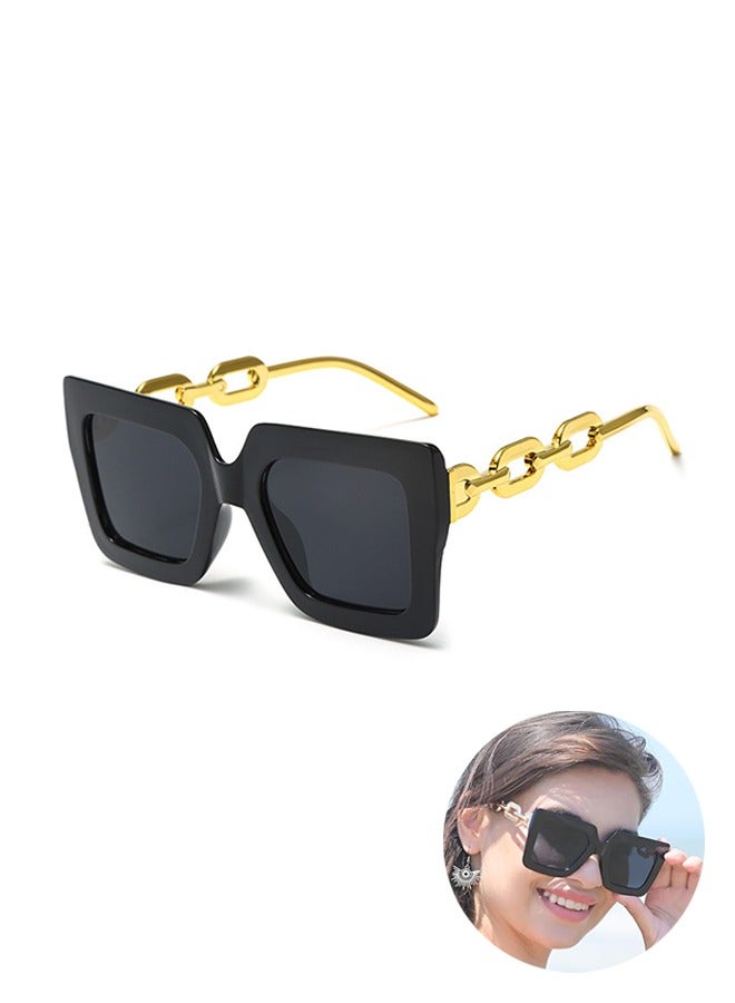 أورجنيزر الرجعية نظارات شمسية كبيرة مربع ، الرجعية نظارات شمسية فاخرة - Image 1