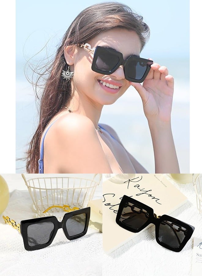 أورجنيزر الرجعية نظارات شمسية كبيرة مربع ، الرجعية نظارات شمسية فاخرة - Image 5