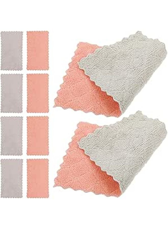 Reusable Microfiber Dish Cloths 10 Pack Thick Absorbent Multi Color Kitchen Towels - Image 1
