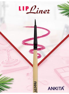 Ankita Make Up Brush With Wooden Handle And Natural Animal/Synthetic Hair (Lip Filler)  - Image 5