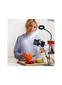 UBeesize Selfie Ring Light With Clip On Flexible Arms With A Cell Phone Holder Stand For Live Streams Makeup  - Image 2