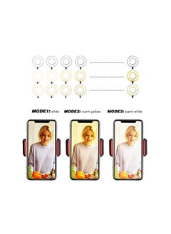 UBeesize Selfie Ring Light With Clip On Flexible Arms With A Cell Phone Holder Stand For Live Streams Makeup  - Image 4