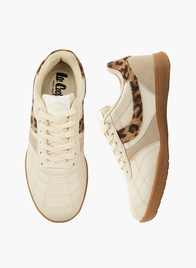 Lee Cooper Women's Animal Print Lace-Up Sneakers