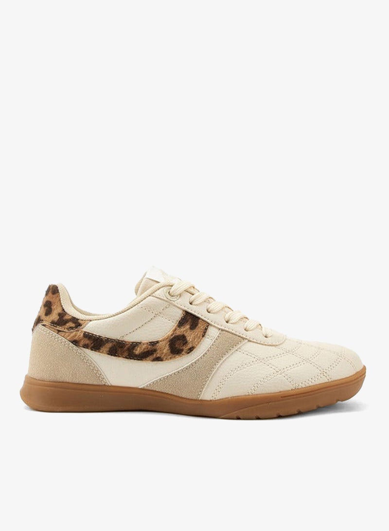 Lee Cooper Women's Animal Print Lace-Up Sneakers - Image 1