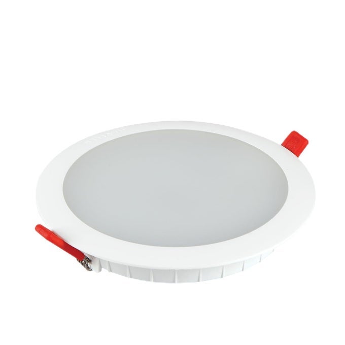 TRIM NXT 15W LED ROUND DOWNLIGHTERNEUTRAL WHITE ENERGY EFFICIENTULTRA BRIGHT LIGHT SUITED FOR LOW CEILING PREMIUM AND COMPACT DESIGNUPTO 3KV SURGE PROTECTIONANTI GLAREPACK OF 1