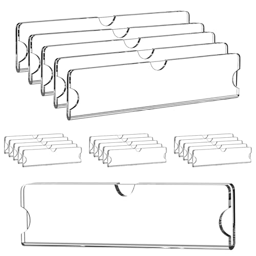 WINFFOR Acrylic Nameplate with Adhesive Tapes - 20 Pack Classroom Name Plates for Doors 2x8 Acrylic Nameplate Holder Horizontal Office Name Plates for Wall Name Plate Sign Holder Frame - Image 1