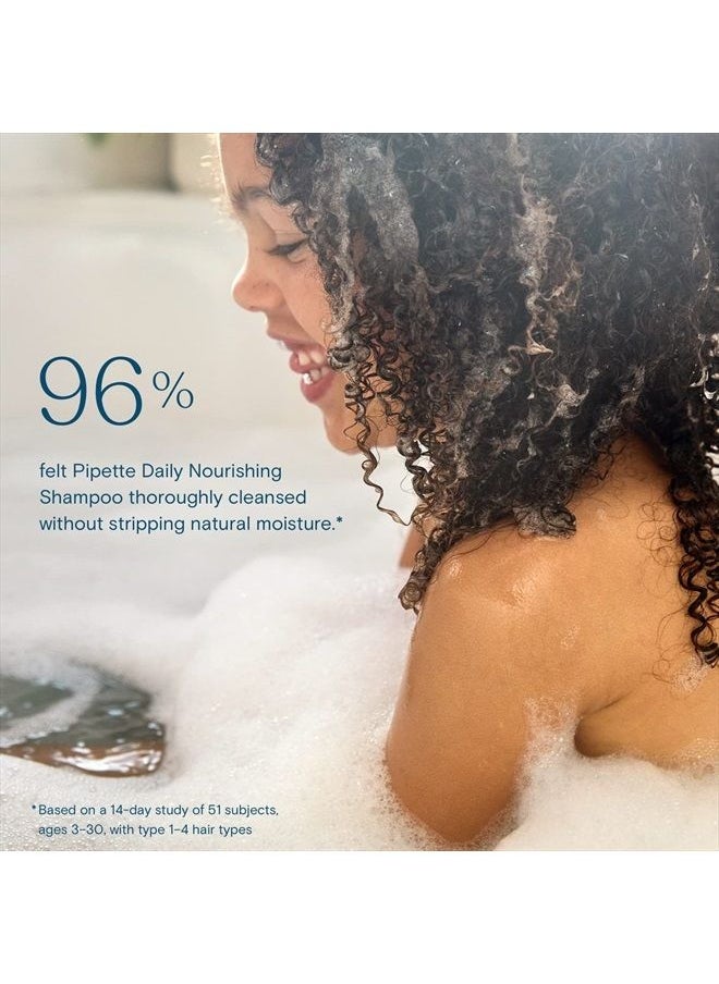 pipette Daily Nourishing Shampoo - Tear Free Shampoo for Kids, Adds Moisture, 100% Plant-Derived Squalane and Quinoa, Orange + Vanilla Aroma, 11.2 fl oz  - Image 4