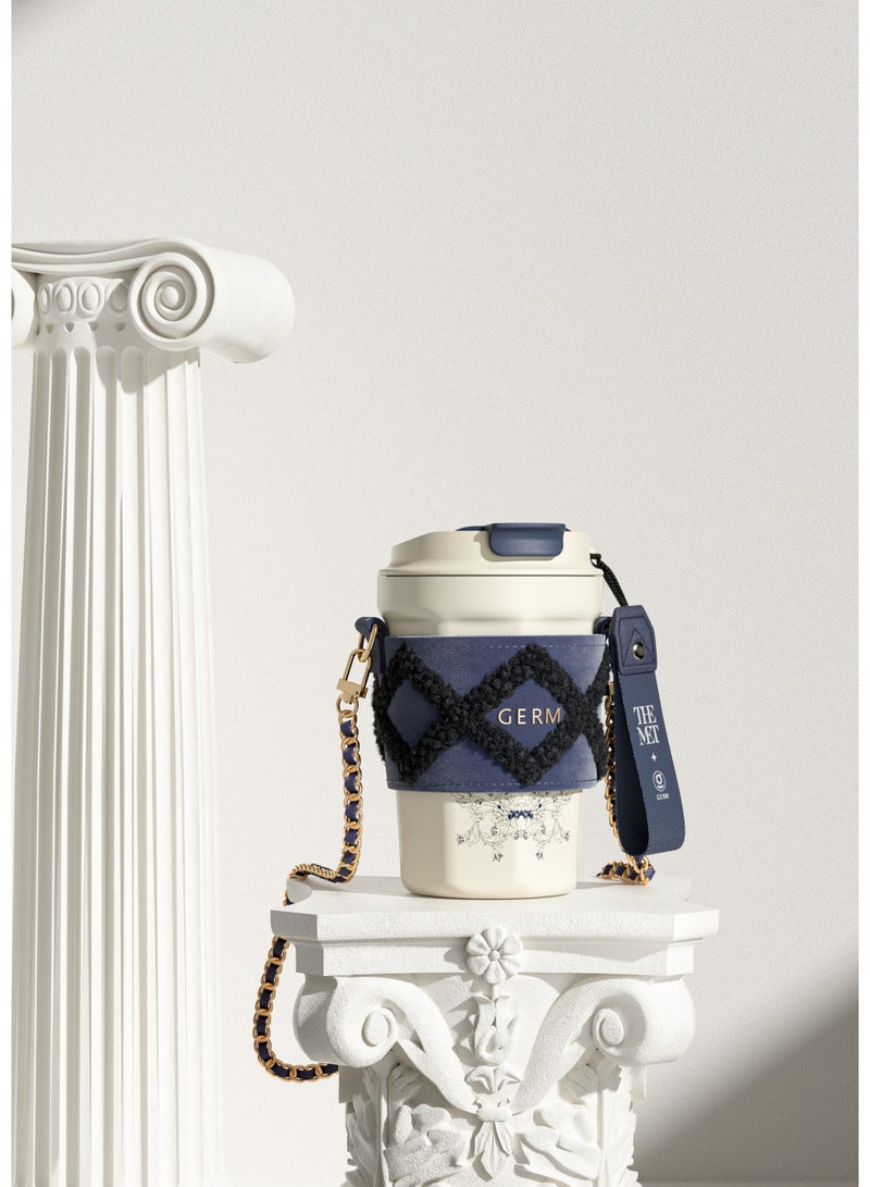 GERM Oriental Blue Octagon Vacuum Tumbler 390ml | GERM × THE MET Regal Bloom Stainless Steel Insulated Mug | BPA-Free, Leak-Proof Art Series Thermos Cup | Hot & Cold Travel Flask | Elegant Museum-Inspired Design - Image 4