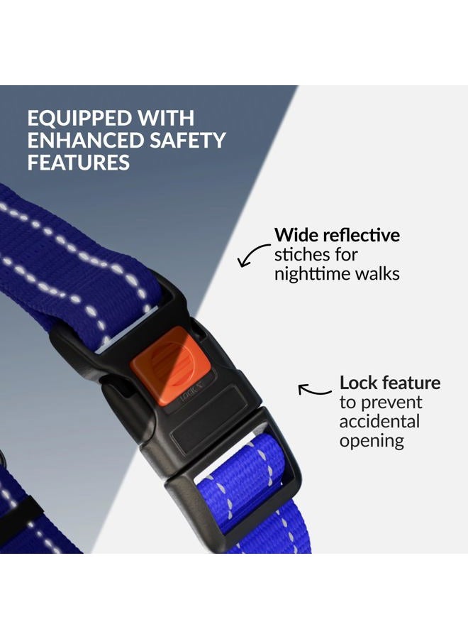 CollarDirect Martingale Dog Collar with Stainless Steel Chain and Quick Release Buckle - Reflective Collar for Large, Medium, Small Dogs - Blue, Small (Neck Size 12"-15") - Image 3