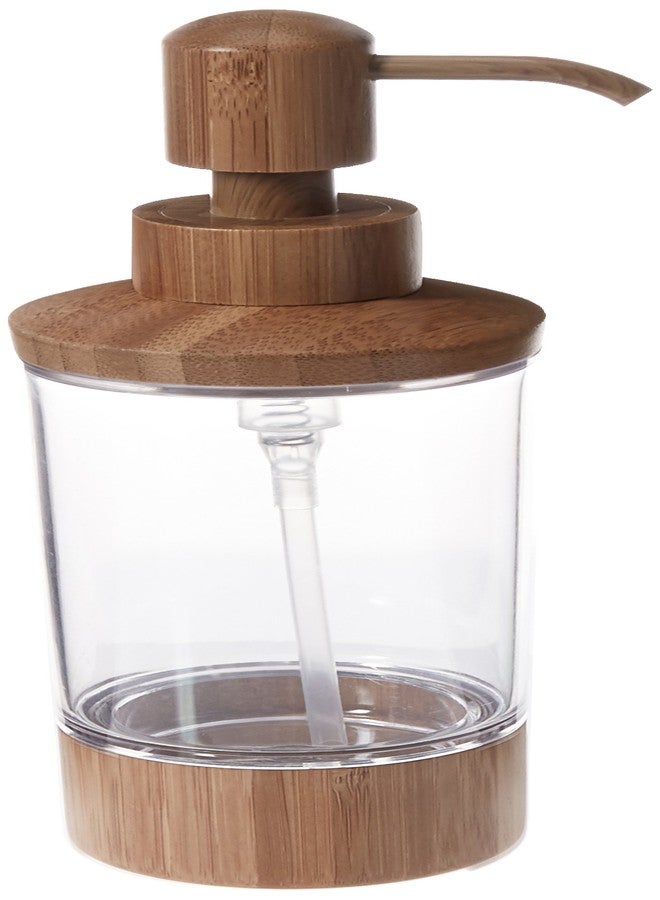 InterDesign 85342 Clear & Bamboo Soap Pump