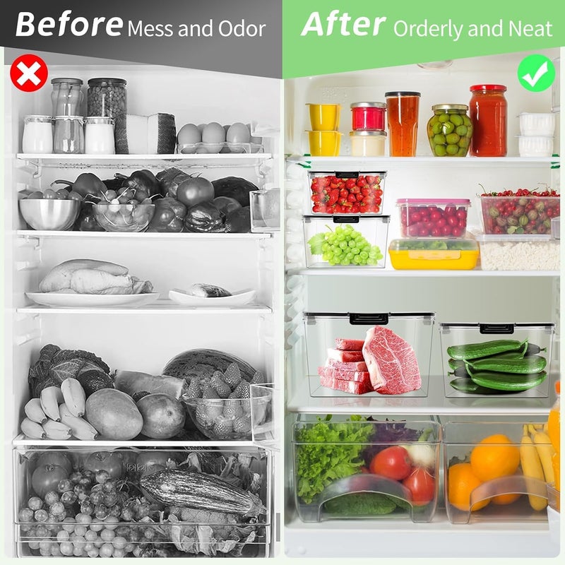 إل ديس مجموعة المكونة من 4 قطع لحاويات تخزين الطعام بأغطية قفل محكمة مطورة | خالية من BPA، مانعة للتسرب 100% ومحكمة الإغلاق لحاويات تحضير الوجبات | آمنة للاستخدام في الفريزر والميكروويف وغسالة الأطباق. - Image 5