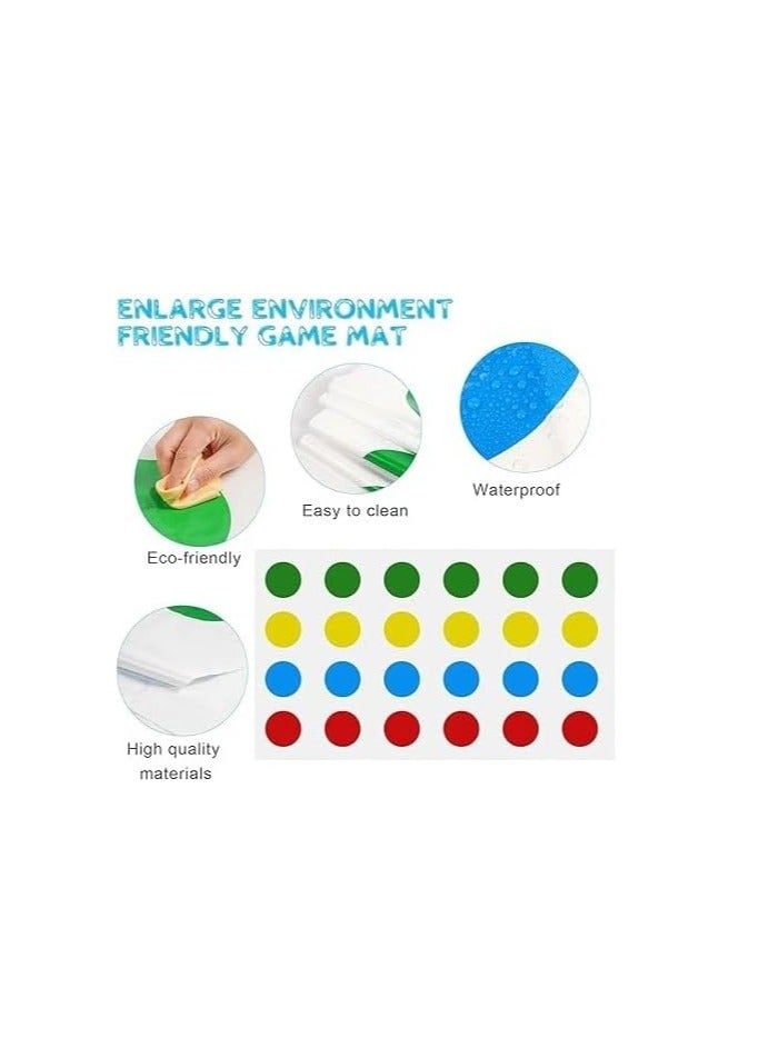 لعبة تويستر الأرضية للأطفال والكبار والعائلات - لعبة توازن كلاسيكية للحفلات مع بطاقة دوارة، ممتعة في الداخل والخارج - Image 5