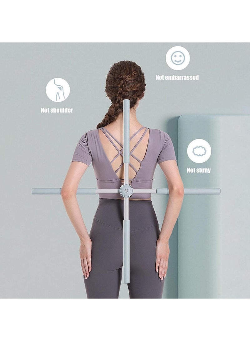 AUTOYSUR Yoga Sticks Stretching Tool Retractable Posture Corrector Humpback Correction Stick Open Shoulders and Open Back for Adult and Child Posture Corrector 90 Degree Rotatable Yoga Body Sticks (Blue) - Image 2