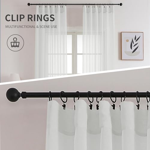 CUCRAF Off White Sheer Curtains Panels for Living Room Bedroom Window Treatment Dual Rod Pocket (54 Wide x 63 inches Long, Set of 2) - Image 5