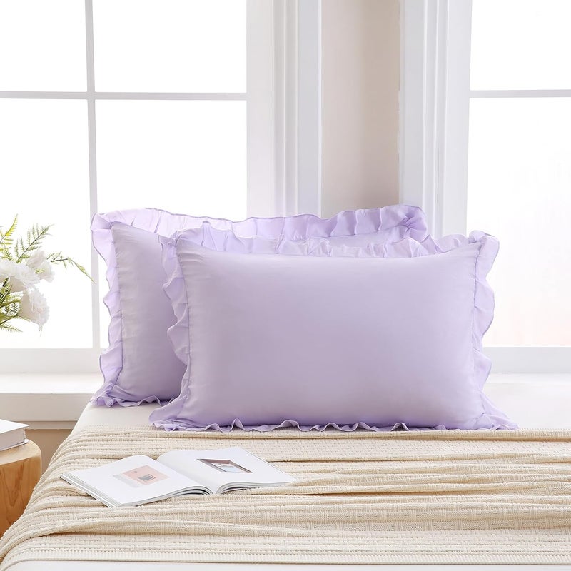 Merryword غطاء وسادة بلون أزرق رمادي، مقاس 20×54 بوصة، تصميم شيك وأنيق، غطاء وسادة لطيف (لون أزرق رمادي) - Image 2