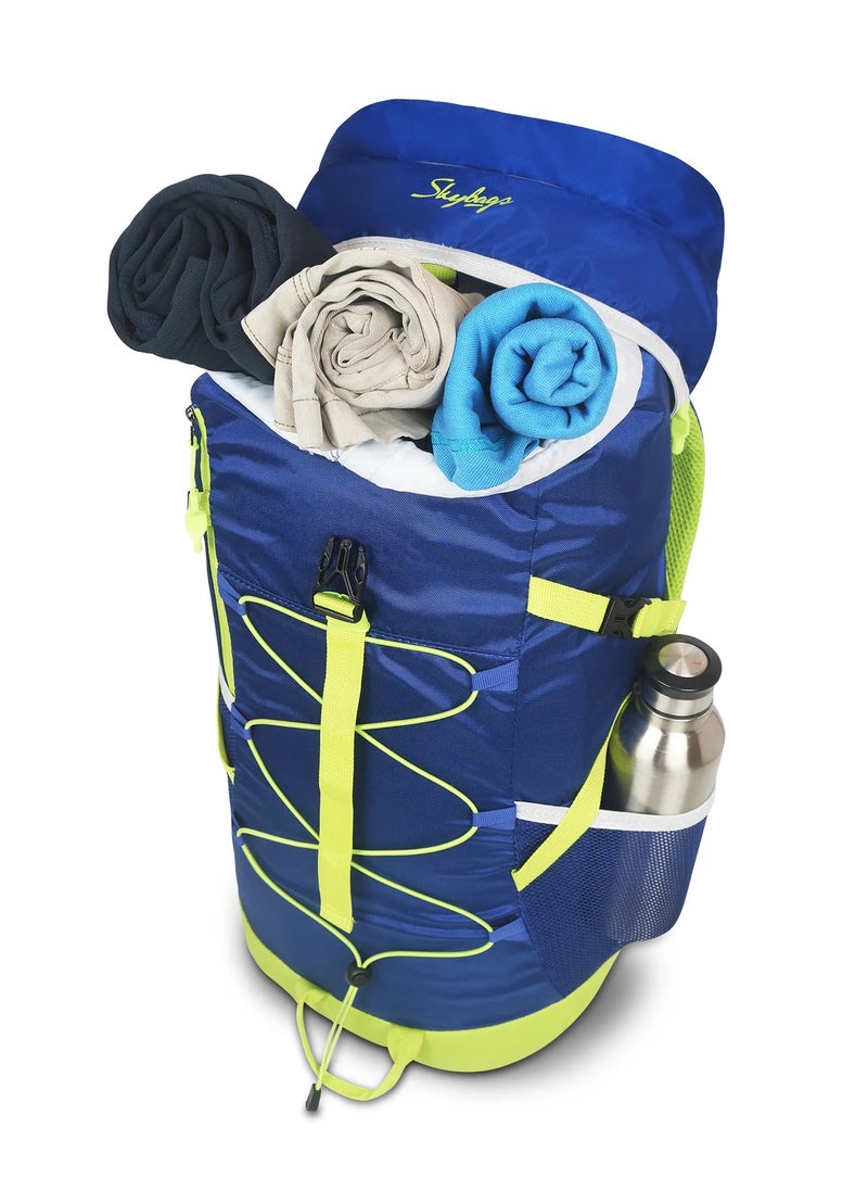 Mount Rucksack Backpack- 45L, Polyester Material-Blue