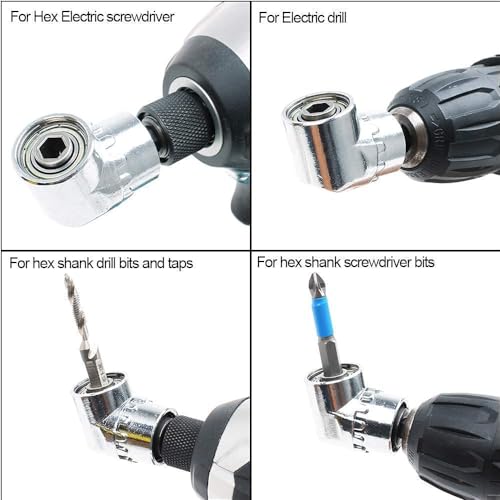 GTC Heavy duty 105° Right Angle Power Drill Adapter with Magnetic Bit Socket and Quick Change Drive (DDC-3018) - Image 4