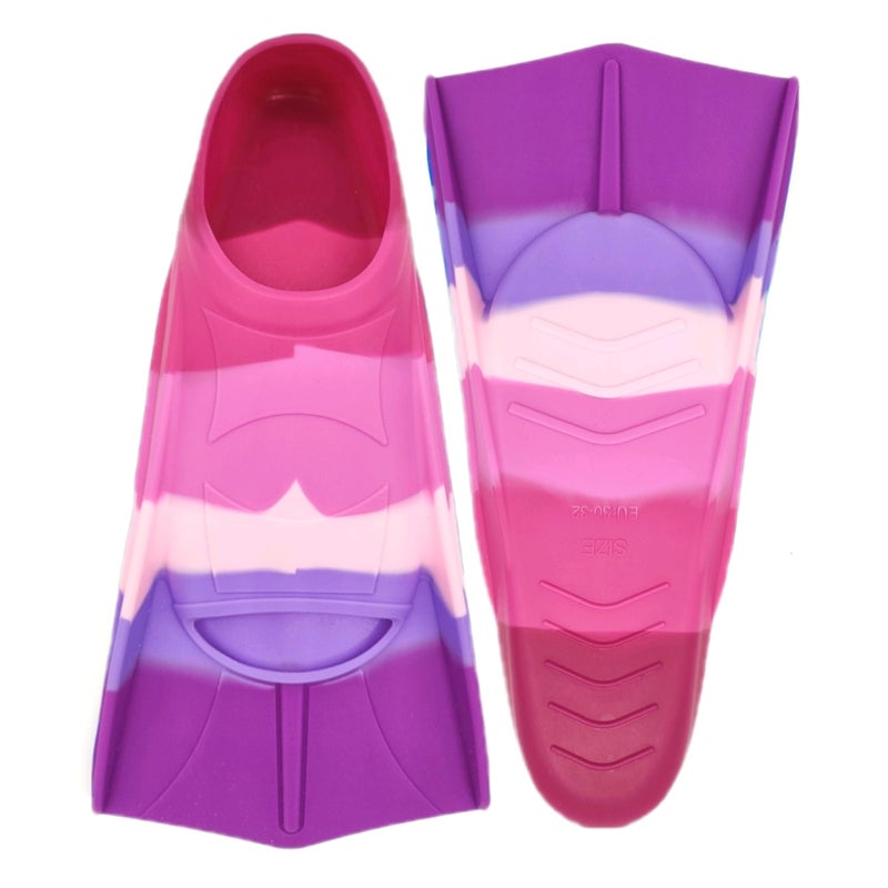 Gugmoy Kids Swim Fins,Comfortable Silicone Flippers for Swimming and Diving,Size Suitable Beginners Kids Girls Boys Adults (Small, Colorful-C) - Image 2