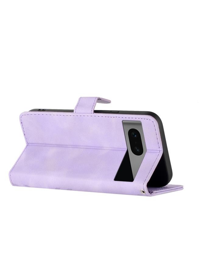 Zaboon Case For Google Pixel 7 5G Line Pattern Skin Feel Leather Phone Case - Image 3