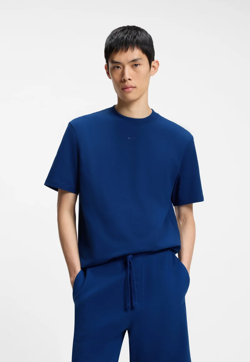 HUGO Relaxed-fit T-shirt in cotton jersey with logo print