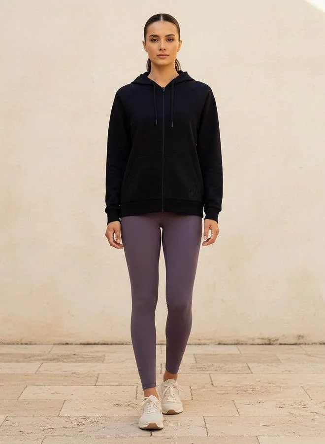 Splash Active Black Women Zip-Through Hoodie for Women | Best Price UAE
