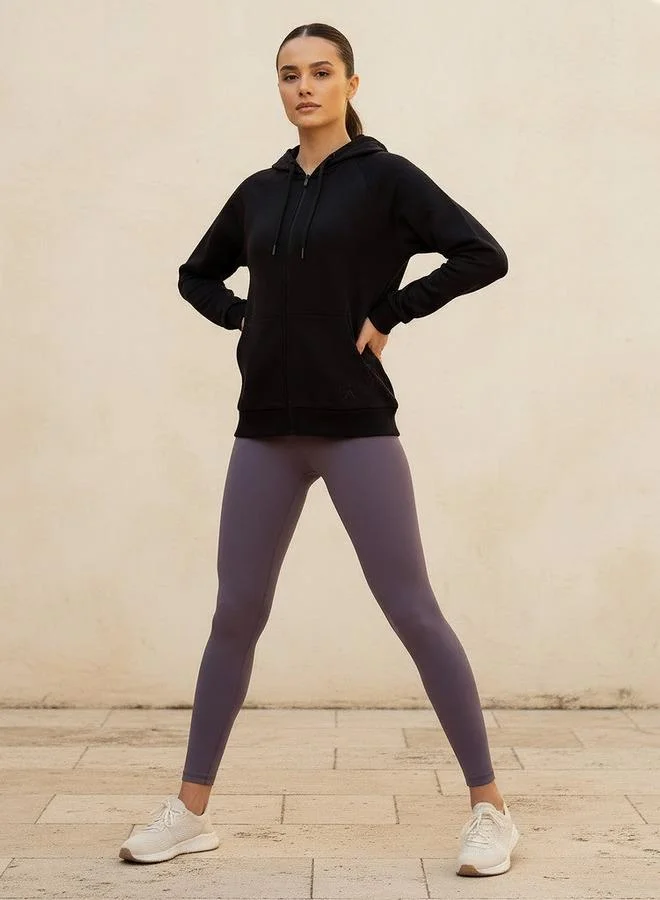 Splash Active Black Women Zip-Through Hoodie for Women | Best Price UAE