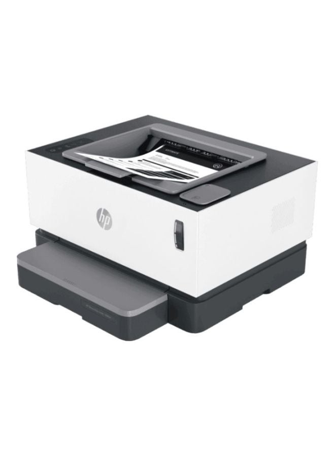 HP طابعة ليزر نيفر ستوب 1000W لاسلكية من إتش بي - بسرعة طباعة تصل إلى 21 صفحة في الدقيقة ومزودة مسبقاً بمسحوق الحبر لطباعة ما يصل إلى 5000 صفحة - اللون أبيض [طراز 4RY23A] أبيض/رمادي - Image 4