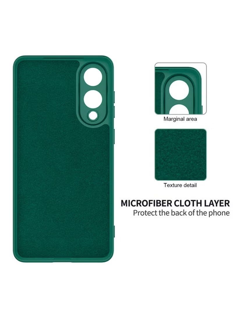 TIGER Samsung Galaxy S25 Edge 5G 2025 Premium Soft Liquid Silicone Case Cover – Dark Green, Shockproof, Anti-Slip Grip, Slim Fit, Scratch-Resistant, Microfiber Lining, Lightweight Protective Case - Image 4