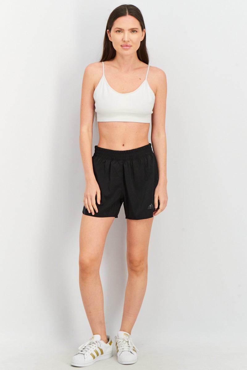 Adidas Women Sportwear Fit r 4 Inseam Running Shorts, Black  - Image 4